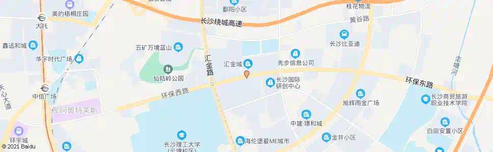 长沙汇金路环保大道口_公交站地图_长沙公交_妙搜公交查询2025
