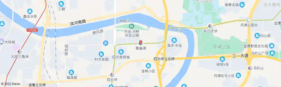 长沙雅雀湖_公交站地图_长沙公交_妙搜公交查询2025
