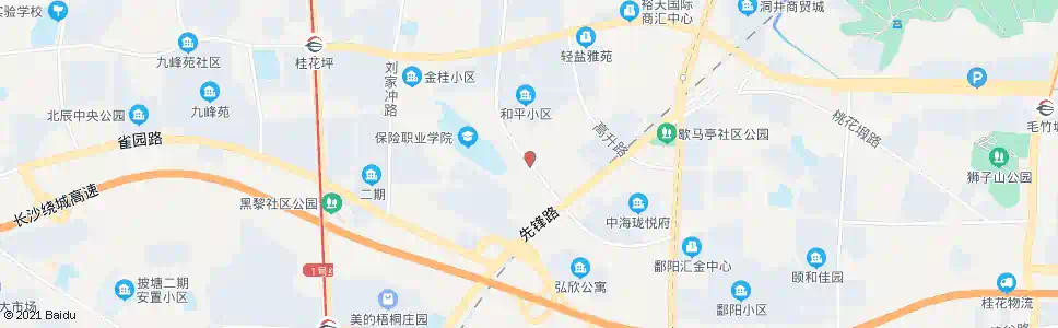长沙万芙路中意路口_公交站地图_长沙公交_妙搜公交查询2025