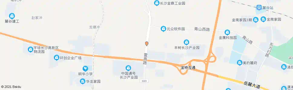 长沙雷高路岳麓大道北_公交站地图_长沙公交_妙搜公交查询2025