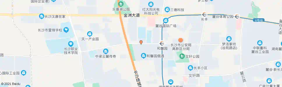长沙谷苑路嘉运路口_公交站地图_长沙公交_妙搜公交查询2025