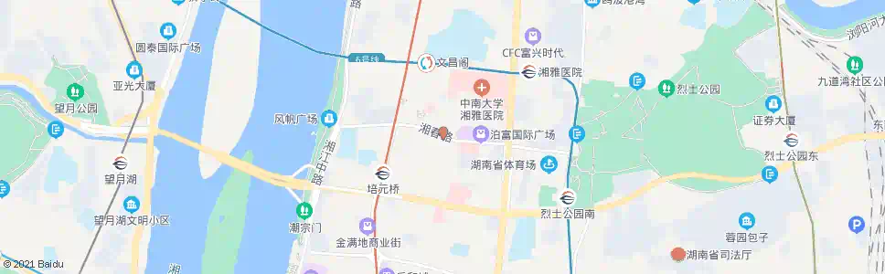 长沙北正街_公交站地图_长沙公交_妙搜公交查询2025