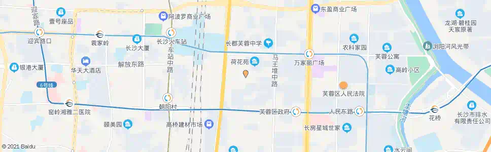 长沙德政街_公交站地图_长沙公交_妙搜公交查询2025