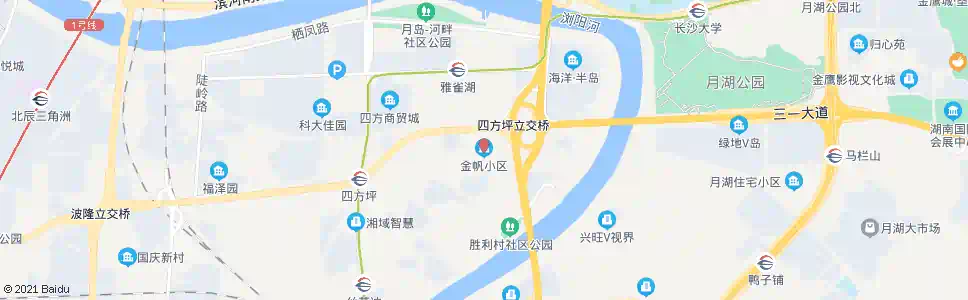 长沙金帆小区_公交站地图_长沙公交_妙搜公交查询2025
