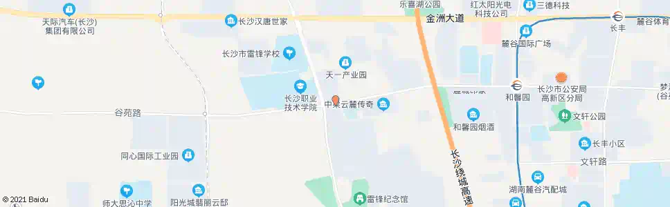 长沙雷高路谷苑路口_公交站地图_长沙公交_妙搜公交查询2025