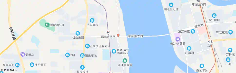 长沙福元路大桥西_公交站地图_长沙公交_妙搜公交查询2025