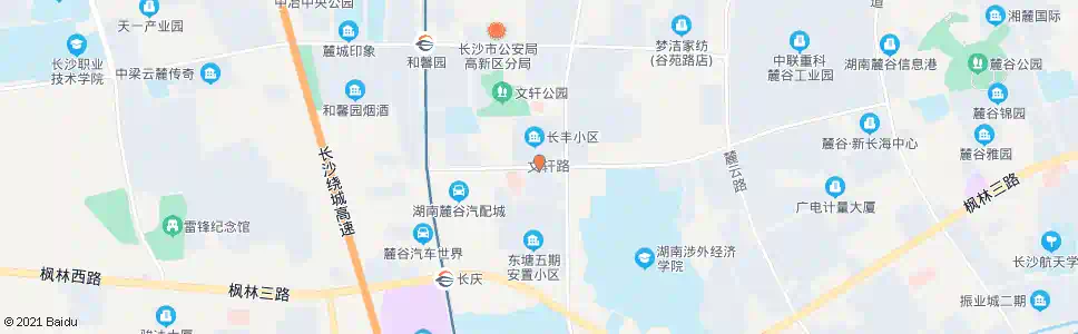 长沙文轩路麓松路口_公交站地图_长沙公交_妙搜公交查询2025
