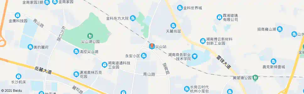 长沙望青路尖山路口_公交站地图_长沙公交_妙搜公交查询2025