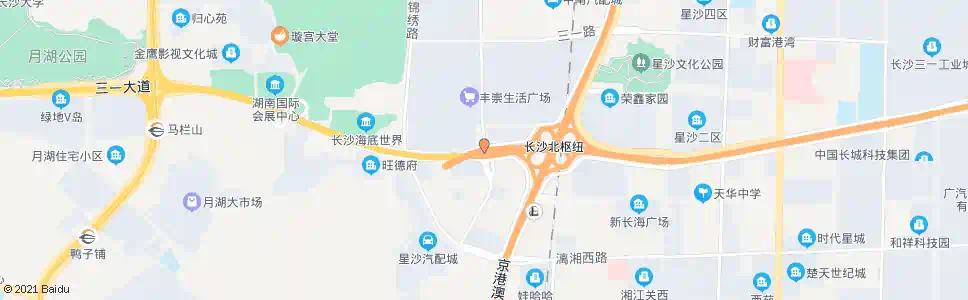 长沙京港澳高速路口_公交站地图_长沙公交_妙搜公交查询2025