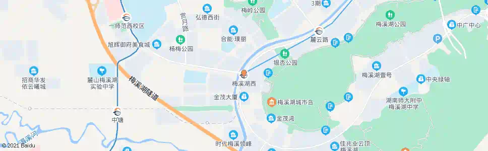 长沙梅溪湖_公交站地图_长沙公交_妙搜公交查询2025