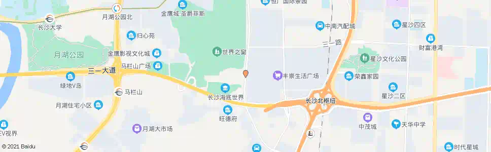 长沙中南汽车世界_公交站地图_长沙公交_妙搜公交查询2025