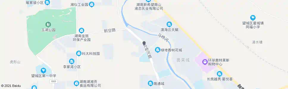 长沙山水蓝天南_公交站地图_长沙公交_妙搜公交查询2025