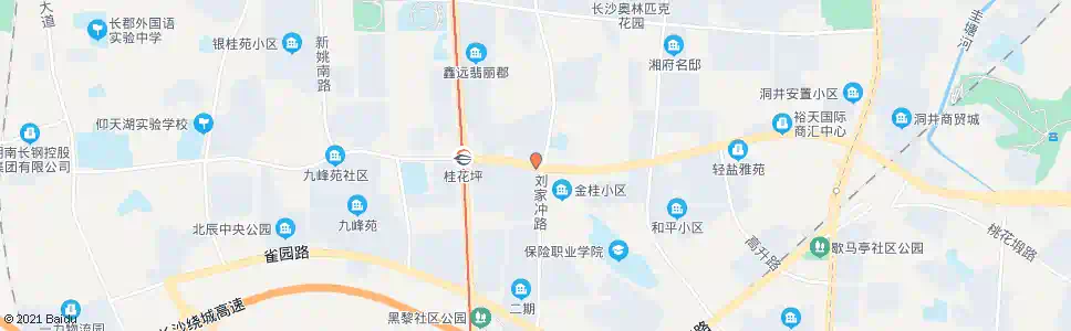 长沙时代阳光大道刘家冲路口_公交站地图_长沙公交_妙搜公交查询2025