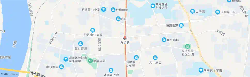 长沙友谊路站_公交站地图_长沙公交_妙搜公交查询2025