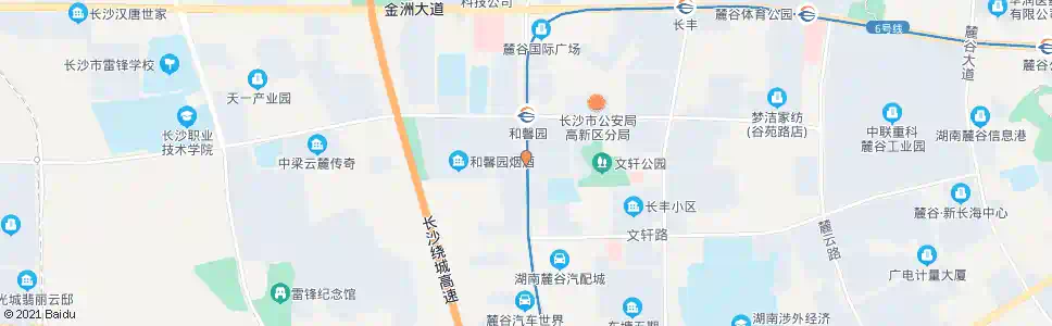 长沙东方红路谷苑路口_公交站地图_长沙公交_妙搜公交查询2025