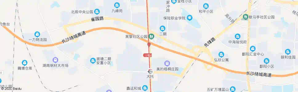 长沙芙蓉路绕城高速路口_公交站地图_长沙公交_妙搜公交查询2025
