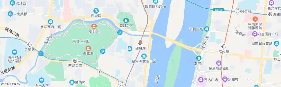 长沙望月湖_公交站地图_长沙公交_妙搜公交查询2025