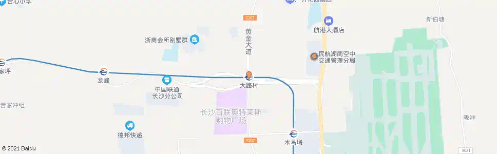 长沙大路村_公交站地图_长沙公交_妙搜公交查询2025