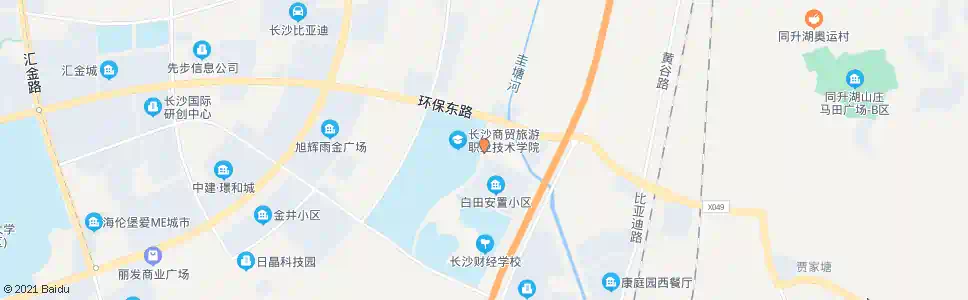 长沙圭白路环保大道口_公交站地图_长沙公交_妙搜公交查询2025