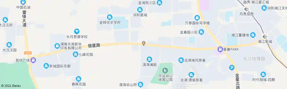 长沙银星路黄金路口_公交站地图_长沙公交_妙搜公交查询2025