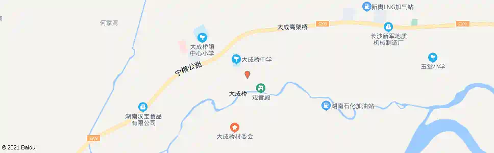 长沙大成桥_公交站地图_长沙公交_妙搜公交查询2025
