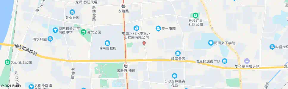 长沙友谊社区_公交站地图_长沙公交_妙搜公交查询2025