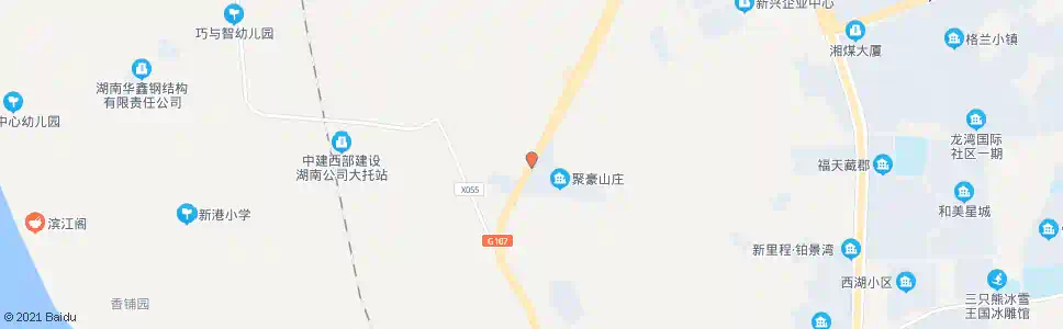 长沙栗山村_公交站地图_长沙公交_妙搜公交查询2025