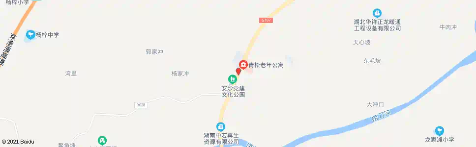 长沙青松老年公寓_公交站地图_长沙公交_妙搜公交查询2025