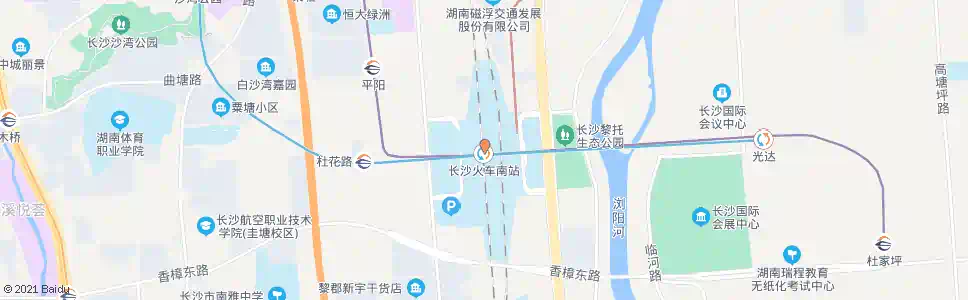 长沙南站_公交站地图_长沙公交_妙搜公交查询2025