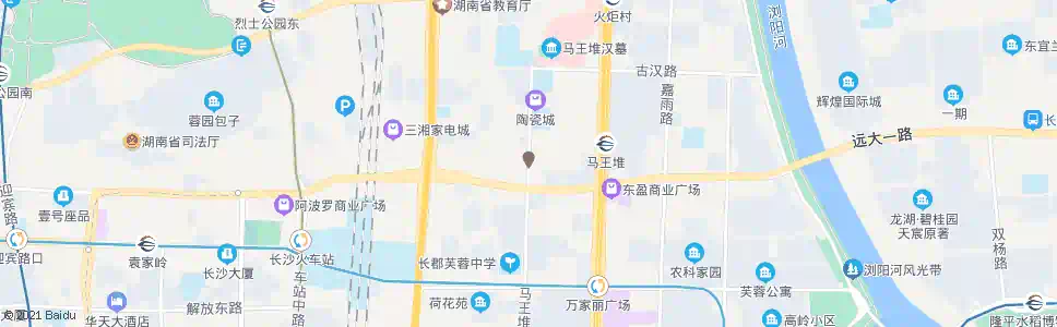 长沙马王堆市场_公交站地图_长沙公交_妙搜公交查询2025