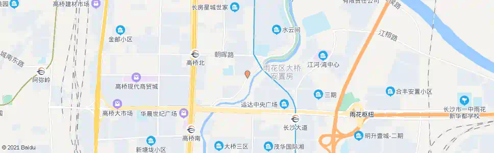 长沙浏阳河大道民主路口_公交站地图_长沙公交_妙搜公交查询2025