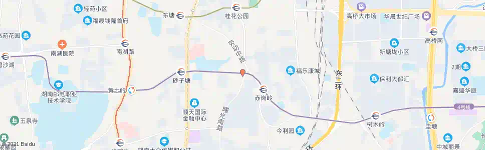 长沙赤岗冲(曙光路)_公交站地图_长沙公交_妙搜公交查询2025