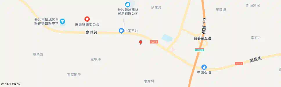 长沙白若路口(招呼站)_公交站地图_长沙公交_妙搜公交查询2025