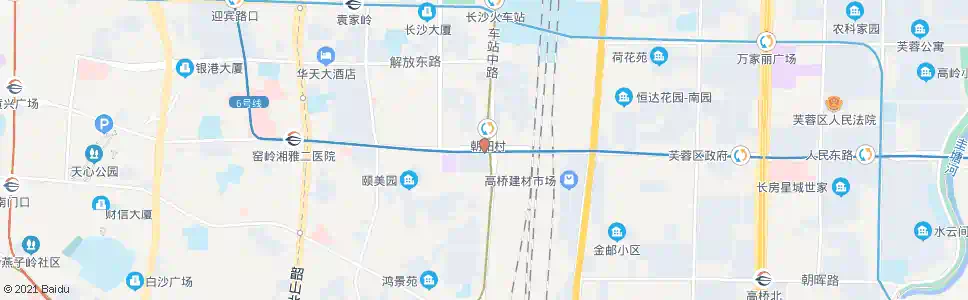 长沙人民路立交桥北_公交站地图_长沙公交_妙搜公交查询2025