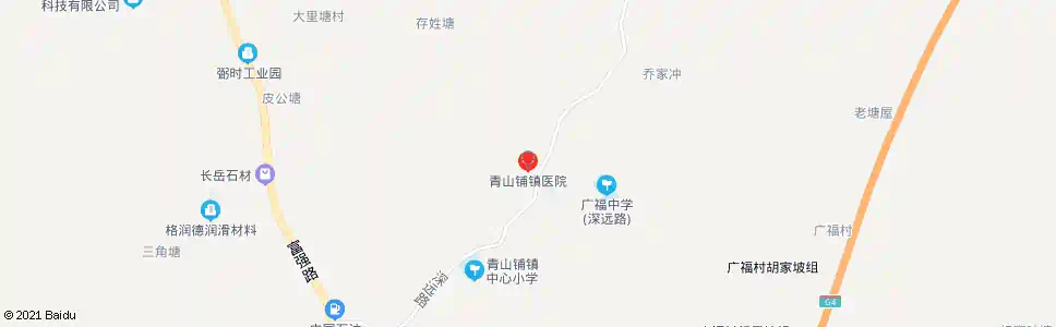 长沙青山铺卫生院_公交站地图_长沙公交_妙搜公交查询2025