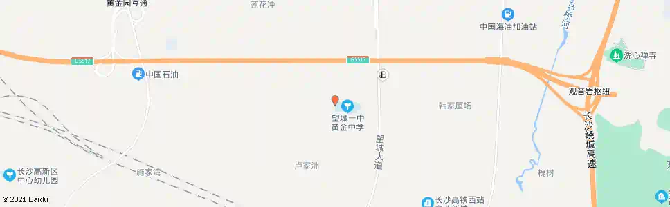 长沙黄金中学_公交站地图_长沙公交_妙搜公交查询2025