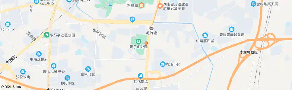 长沙狮子山公园东门_公交站地图_长沙公交_妙搜公交查询2025