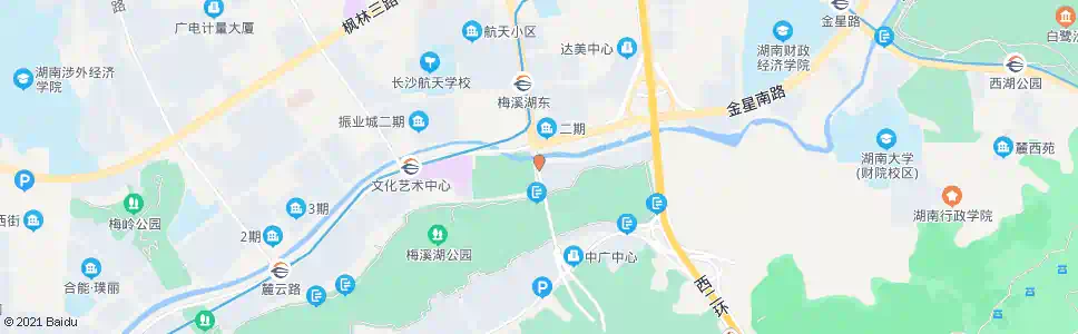 长沙梅溪湖大桥南_公交站地图_长沙公交_妙搜公交查询2025