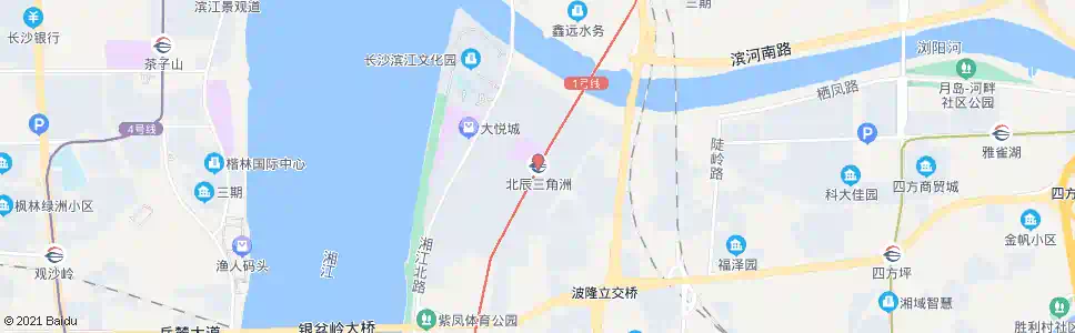 长沙北辰三角洲_公交站地图_长沙公交_妙搜公交查询2025
