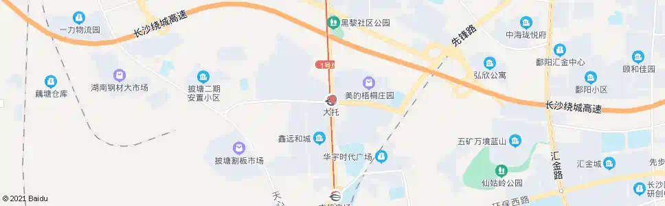 长沙披塘路芙蓉路口_公交站地图_长沙公交_妙搜公交查询2025