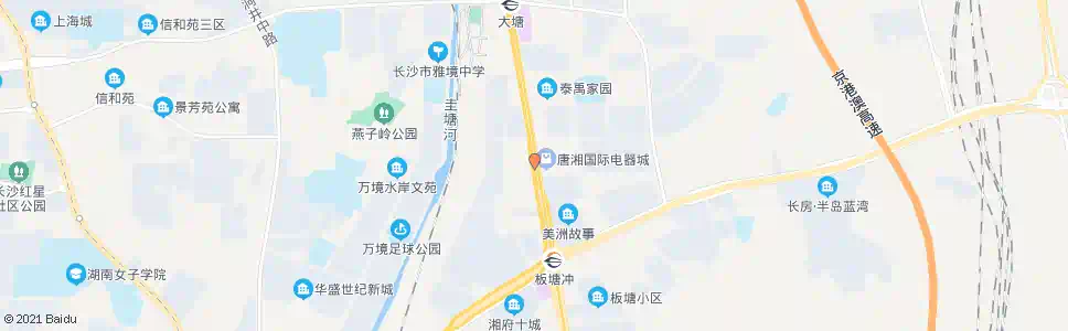 长沙唐湘电器市场_公交站地图_长沙公交_妙搜公交查询2025
