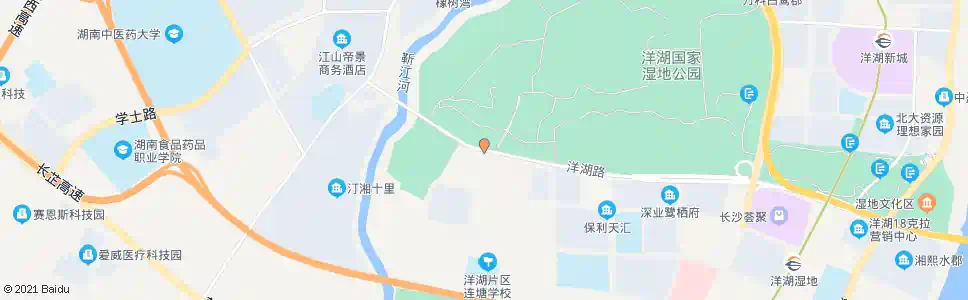 长沙洋湖大道翠荷路口_公交站地图_长沙公交_妙搜公交查询2025