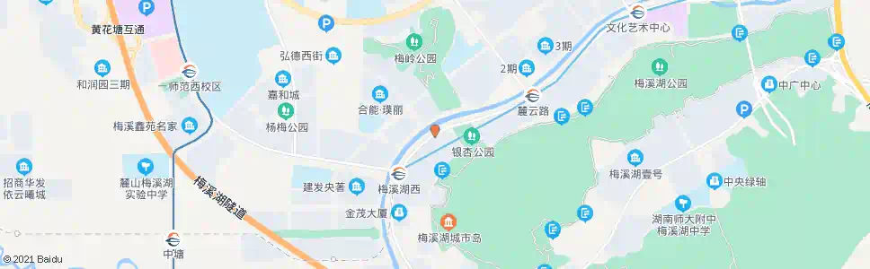 长沙银杏公园_公交站地图_长沙公交_妙搜公交查询2025