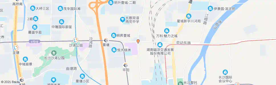 长沙花候路劳动东路口_公交站地图_长沙公交_妙搜公交查询2025