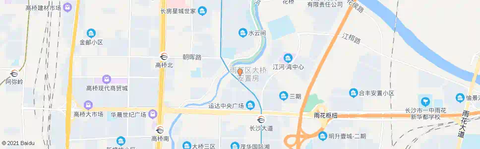 长沙大桥社区_公交站地图_长沙公交_妙搜公交查询2025