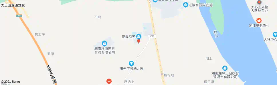 长沙花溪路坪塘大道口_公交站地图_长沙公交_妙搜公交查询2025