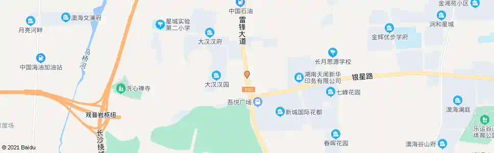 长沙百果园_公交站地图_长沙公交_妙搜公交查询2025
