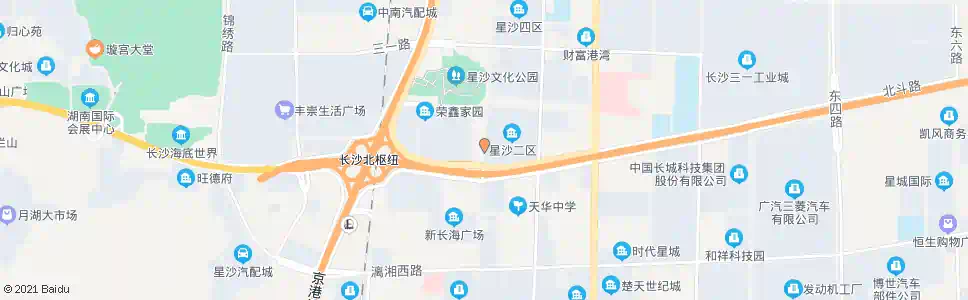 长沙星沙一桥(北斗路)_公交站地图_长沙公交_妙搜公交查询2025