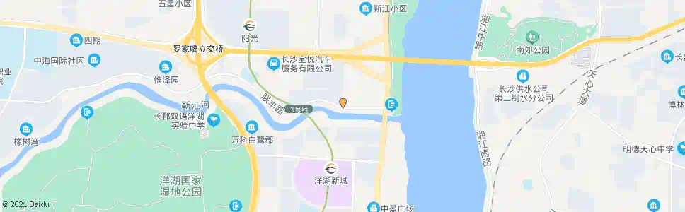 长沙许家洲路口_公交站地图_长沙公交_妙搜公交查询2025