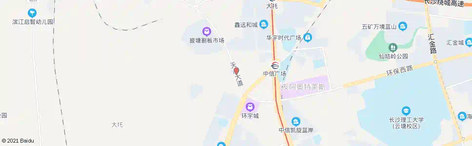 长沙先锋村西_公交站地图_长沙公交_妙搜公交查询2025